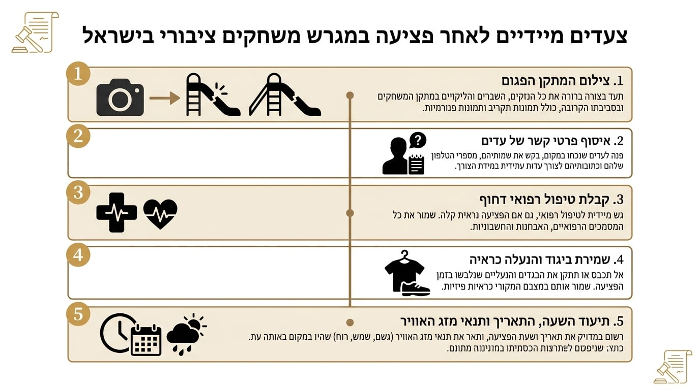 מי אחראי לפציעה במתקן שעשועים בפארק ציבורי