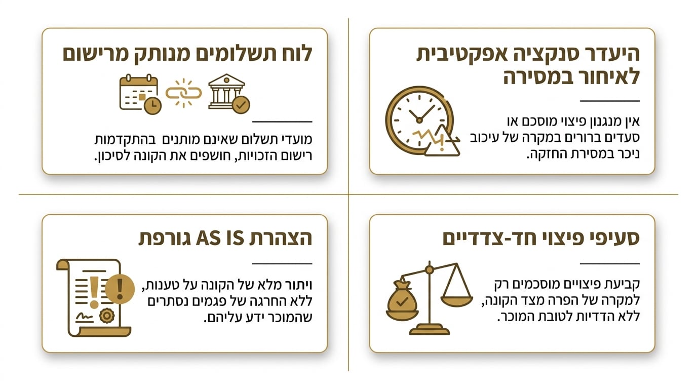 חתימה על טיוטת הסכם מכר שהוכנה על ידי הצד השני