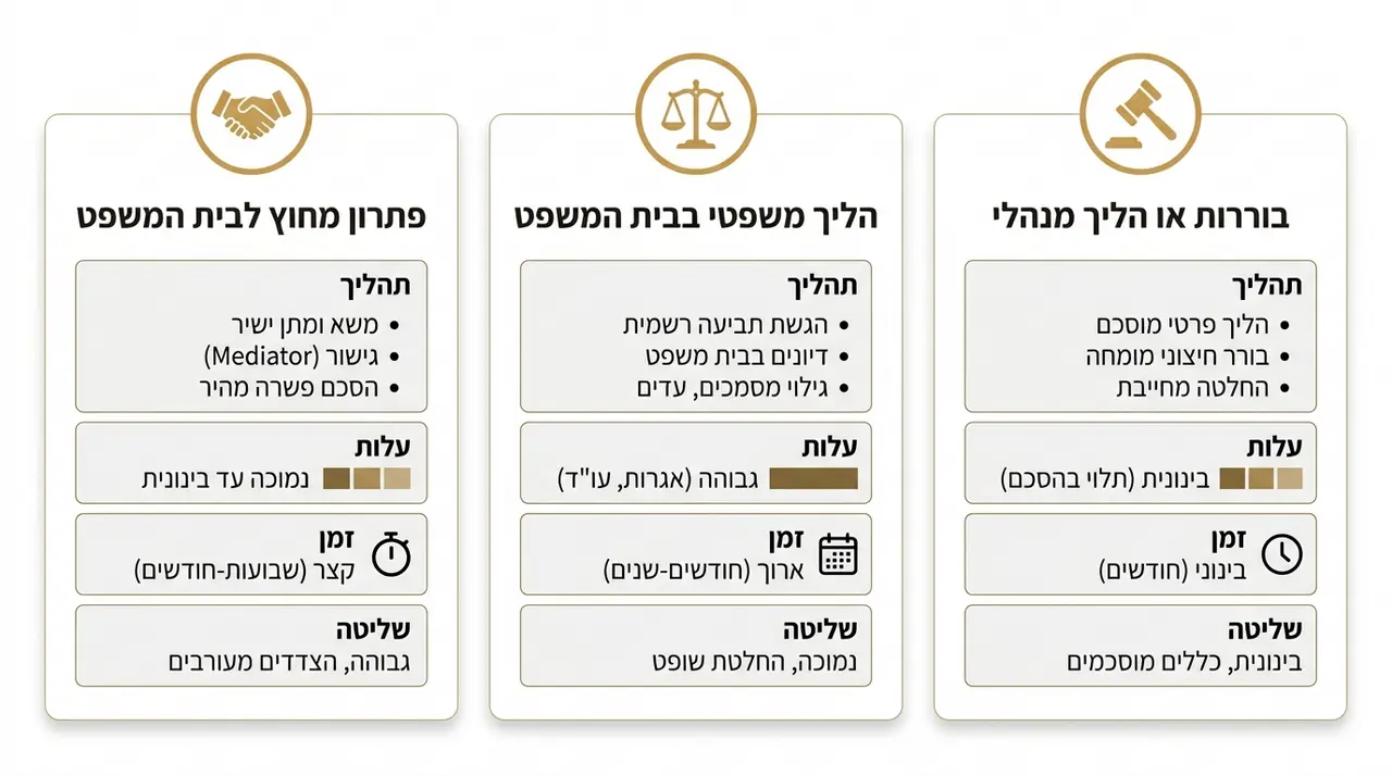 השוואת מסלולי פעולה משפטיים ותביעות כספיות בעקבות נזקי צנרת
