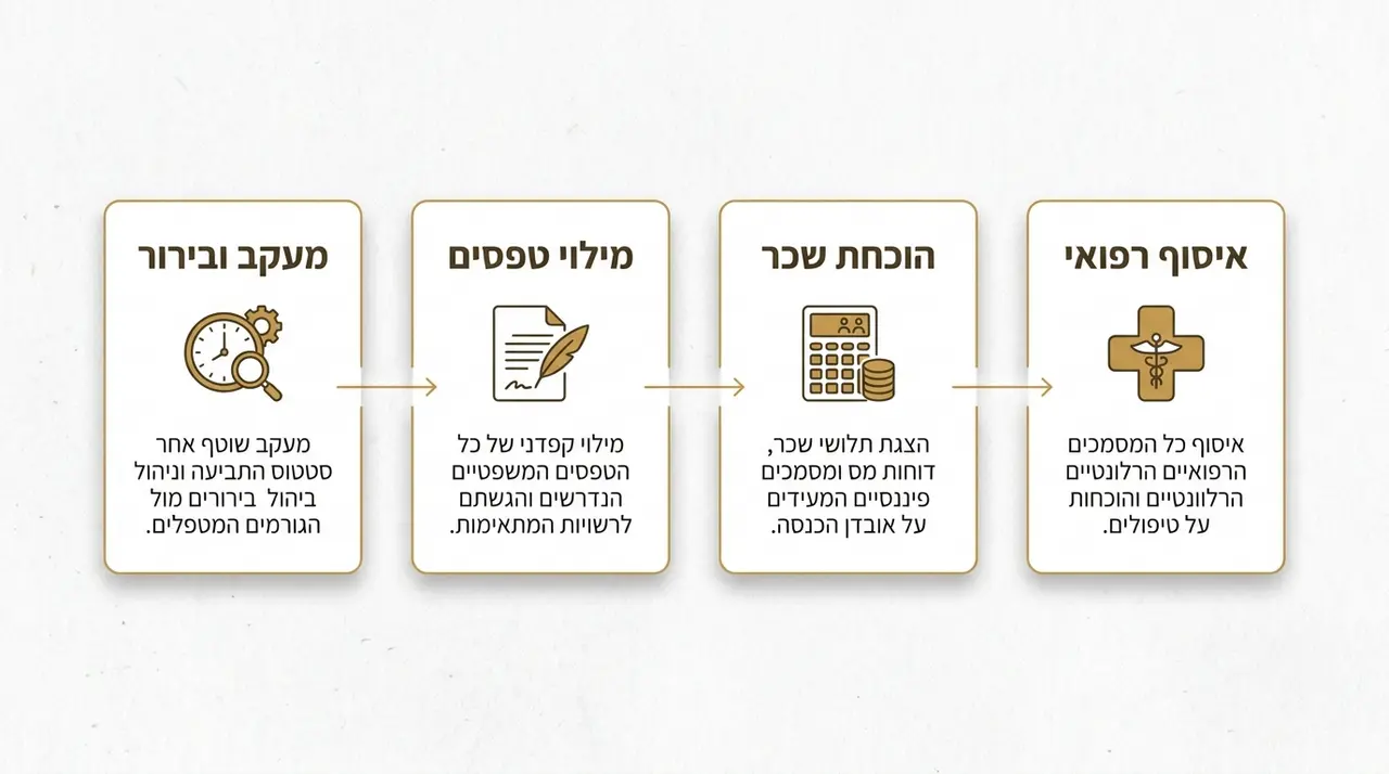 שלבי תביעת אובדן כושר עבודה עד לקבלת התגמולים
